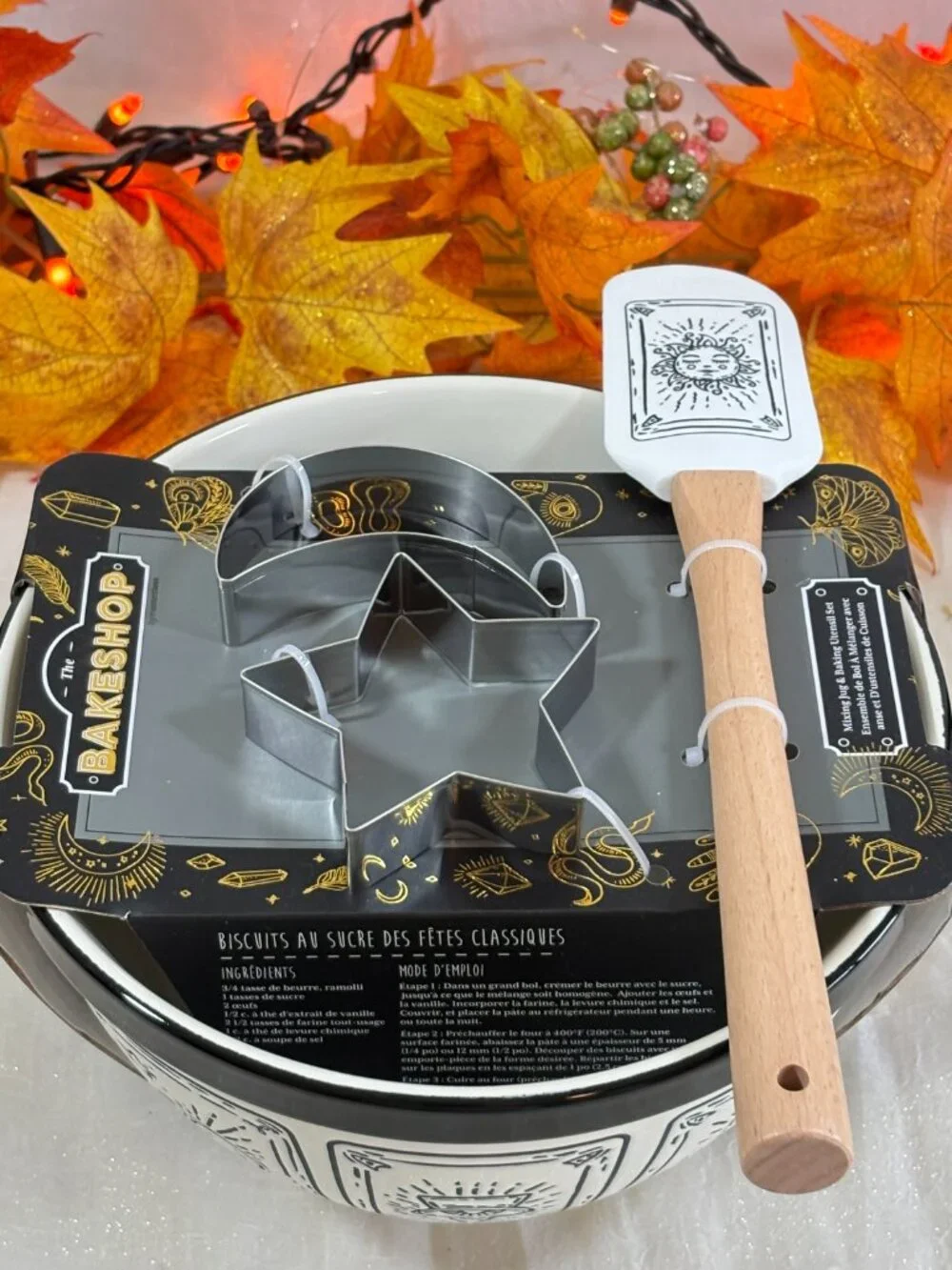 The Bakeshop Halloween Tarot Cards Mixing Bowl & Baking Utensil Set 4PC Set